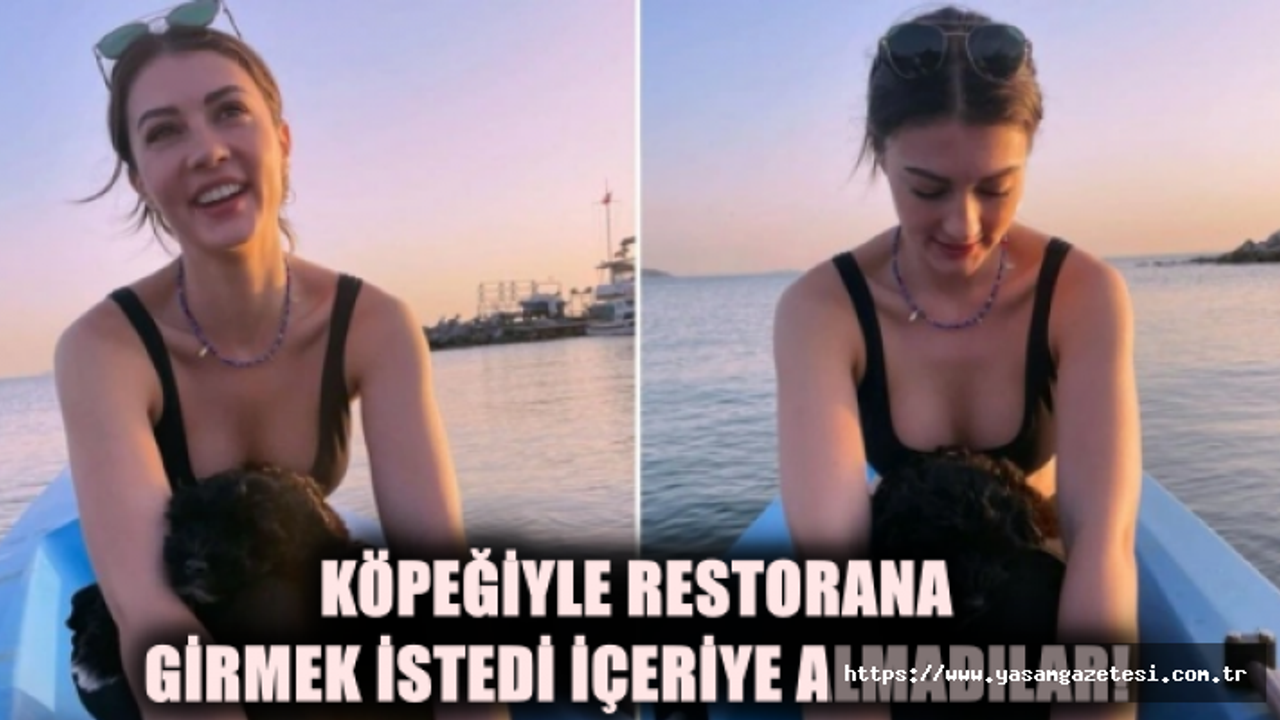 KÖPEĞİYLE RESTORANA GİRMEK İSTEDİ İÇERİYE ALMADILAR!