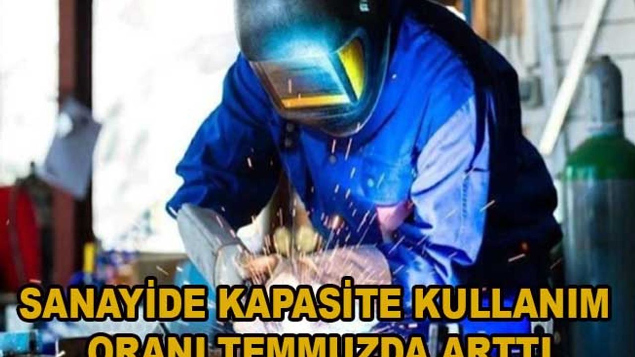 Sanayide kapasite kullanım oranı temmuzda arttı