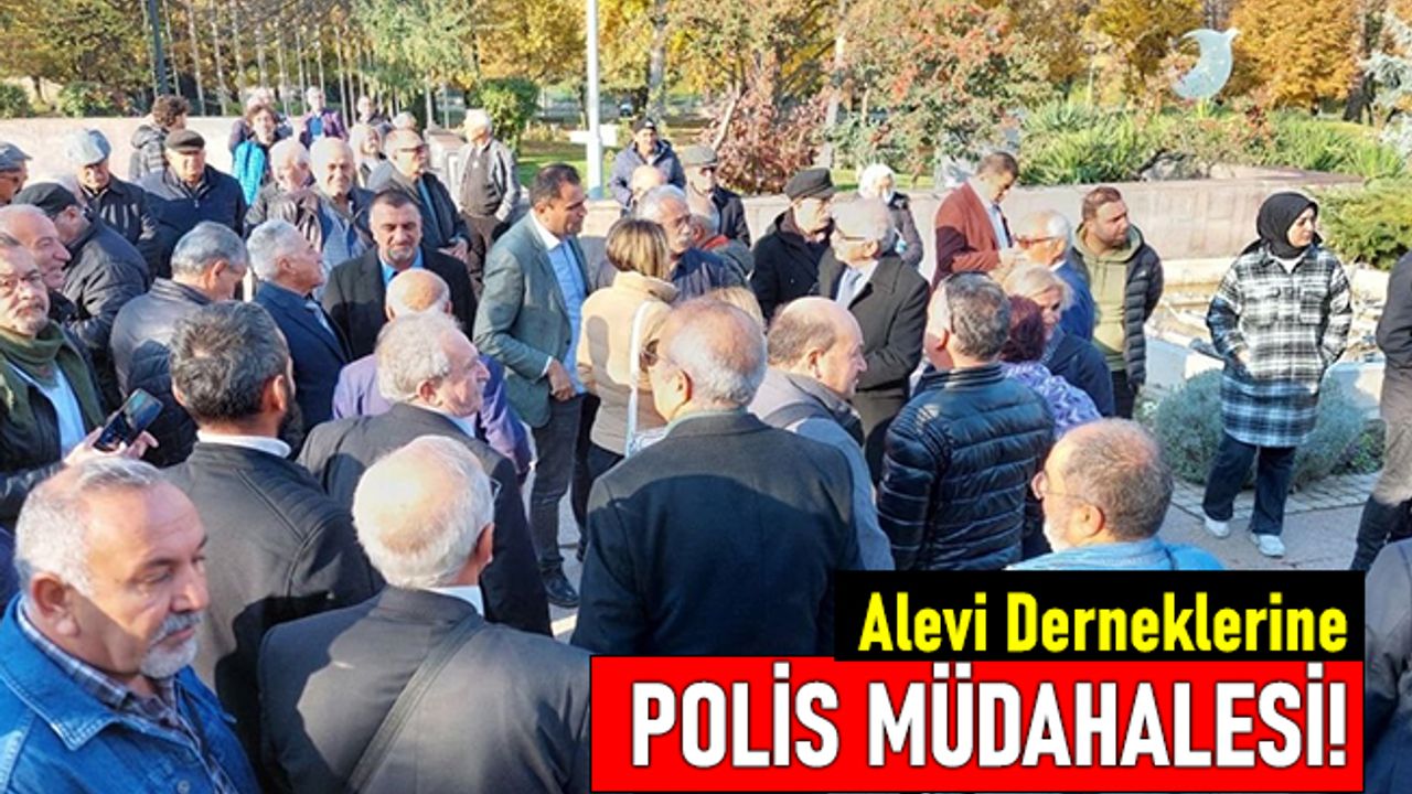 Alevi Dernekleri'nin Meclis önünde yürüyüşüne polis engeli