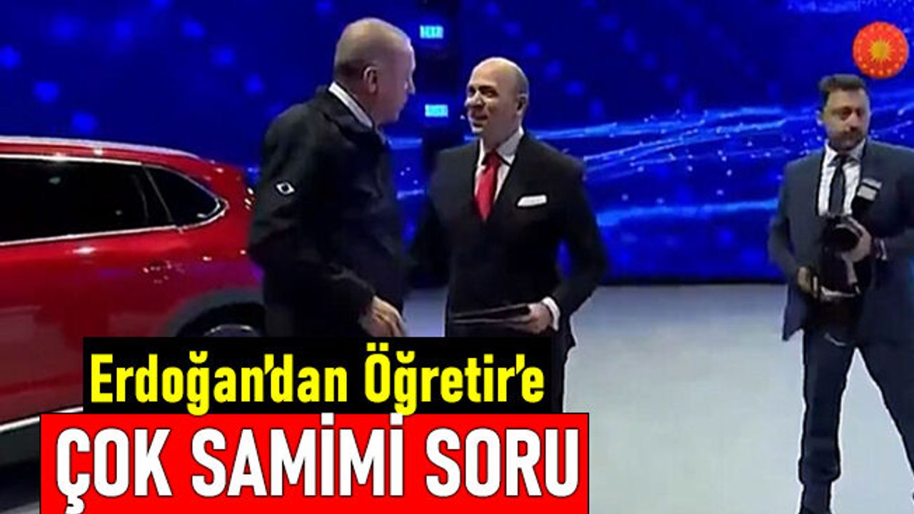 Erdoğan'dan TOGG'un tanıtımında Cem Öğretir'e; Seda senin garın mıydı?