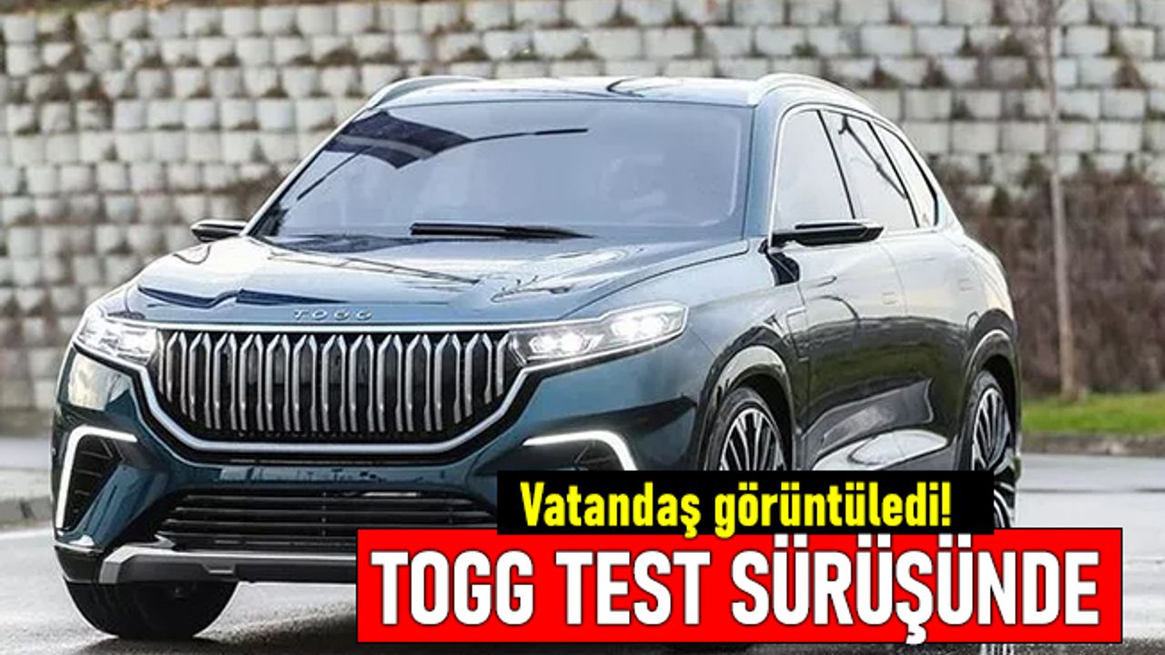 TOGG Bursa Gemlik trafikte test sürüşünde görüntülendi