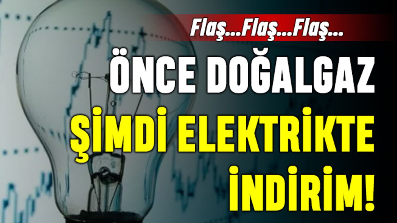 Doğalgazdan sonra elektrikte de indirim müjdesi
