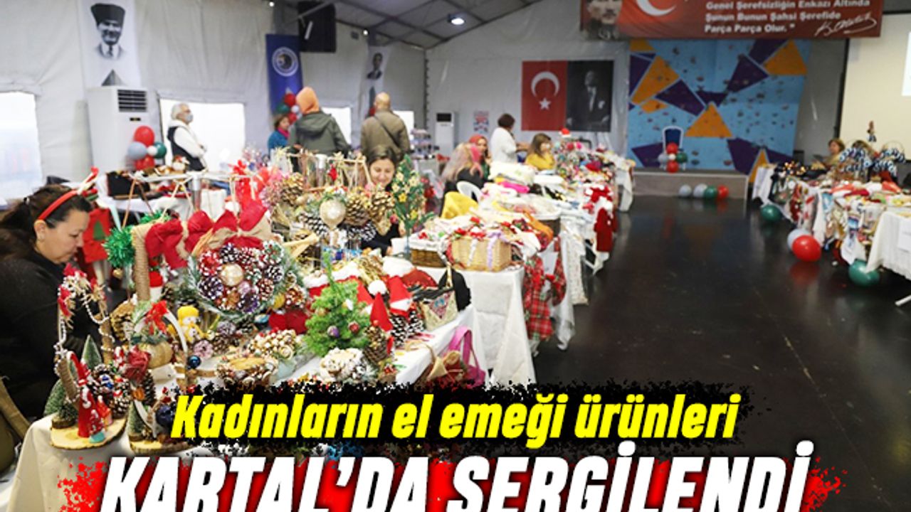 Kadınların el emeği yılbaşı ürünleri Kartal'da sergilendi