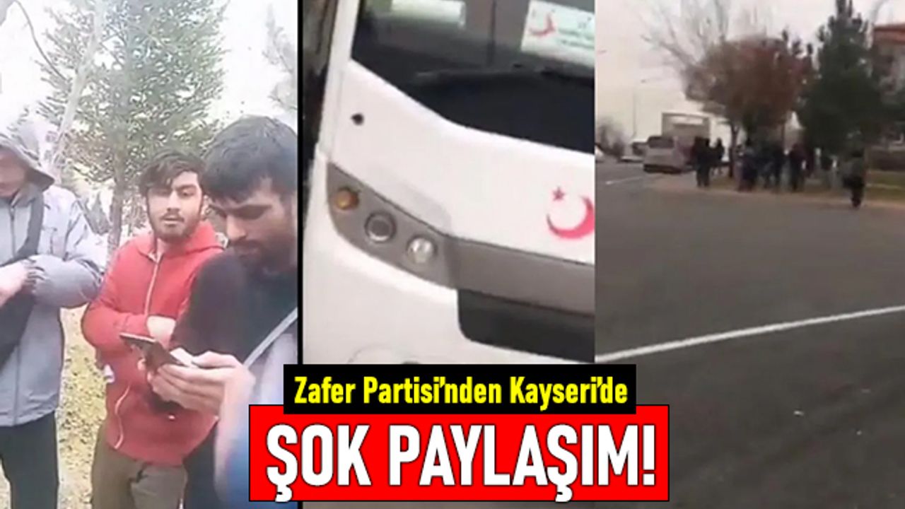 Kayseri'de Zafer Partisi'nden paylaşım: Resmi araçla parka bırakılan Afganlar