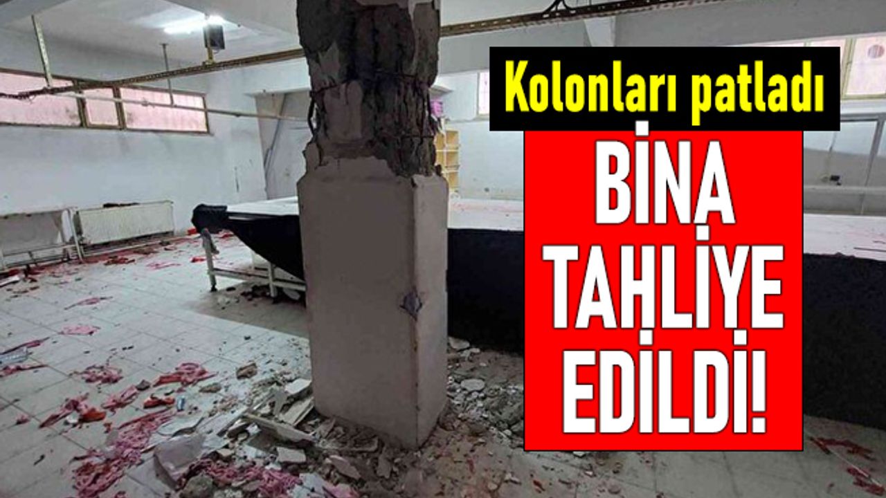 Küçükçekmece Gültepe'de kolonları çatlayan bina boşaltıldı