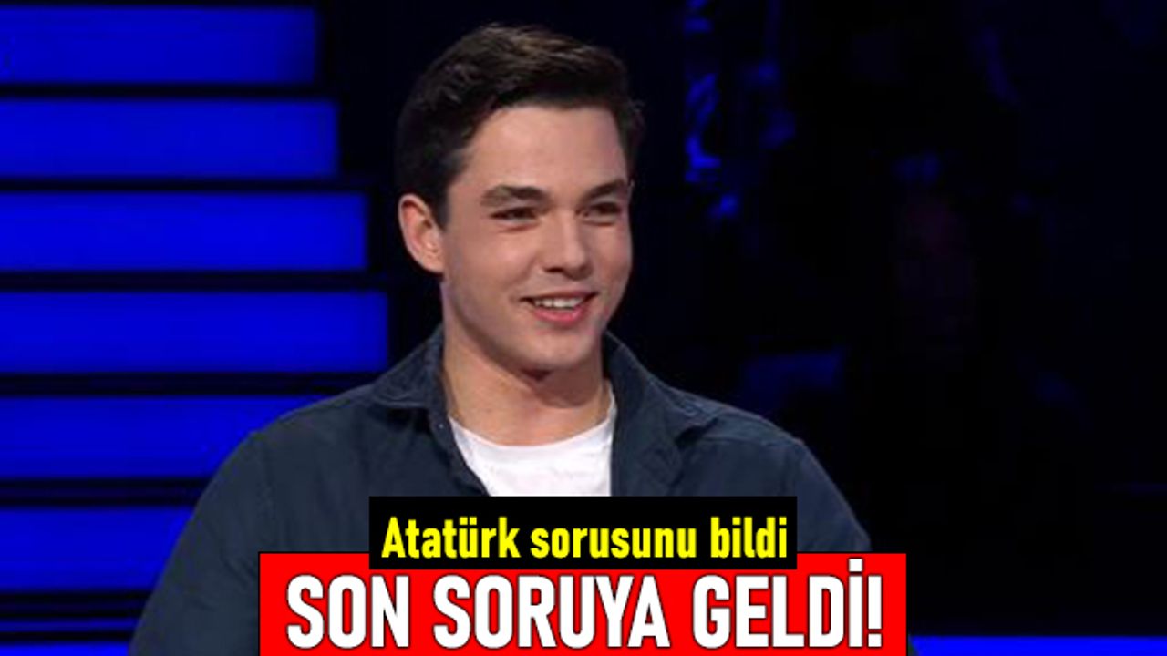 Milyoner'de Atatürk sorusunu bilen genç 1 milyon TL'lik soruya geldi