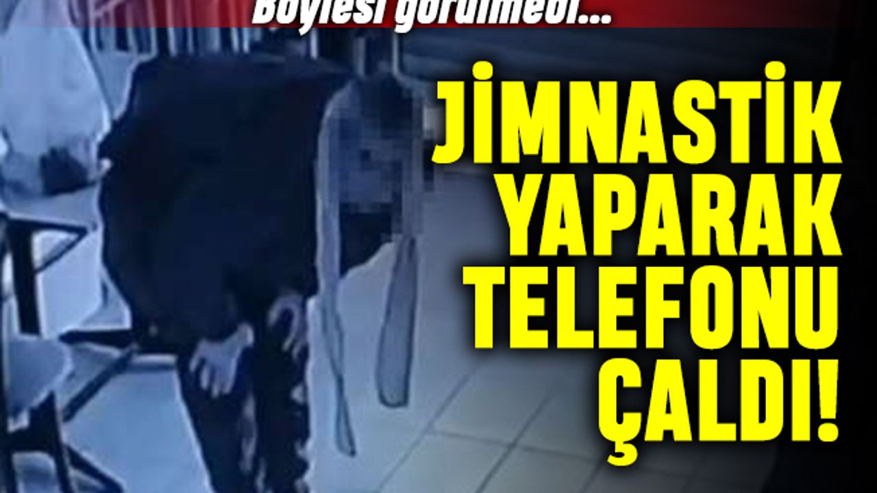 Jimnastik hareketleri yaparak telefonu çalan adam gündemde