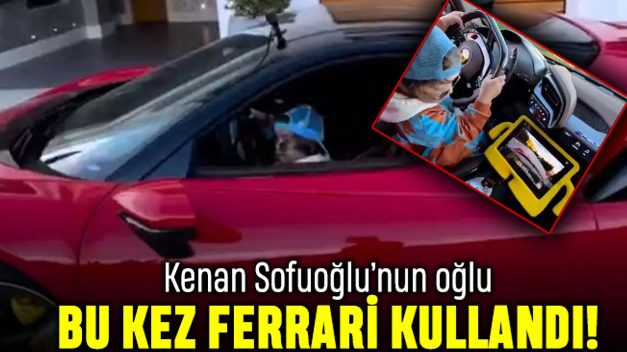 Kenan Sofuoğlu'nun oğlu Zayn bu kez Ferrari kullandı