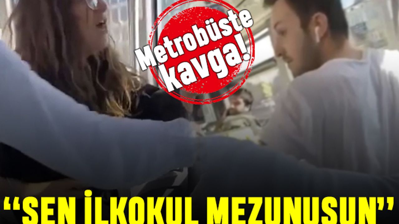 Metrobüs'te kavga; 'Gözlüğümü düşürdün sen ilkokul mezusun'