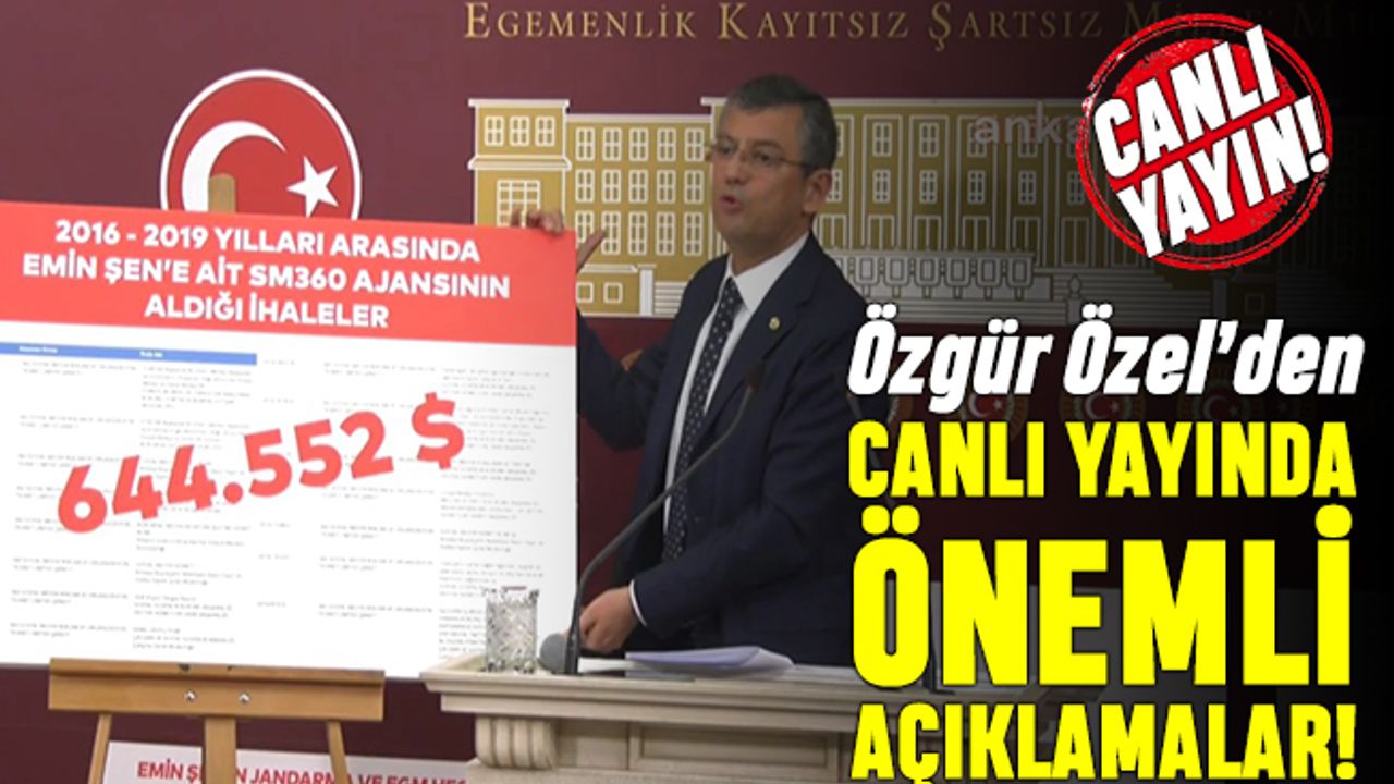 Özgür Özel’den Süleyman Soylu, Emin Şen, Ebabil Harekatı açıklaması