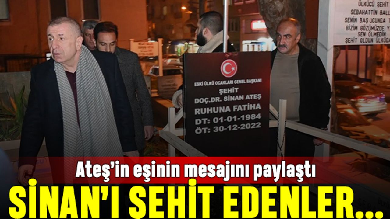 Sinan Ateş'in eşi Ayşe Ateş'den mesaj: Sinan'ı şehit edenler pişman olacak