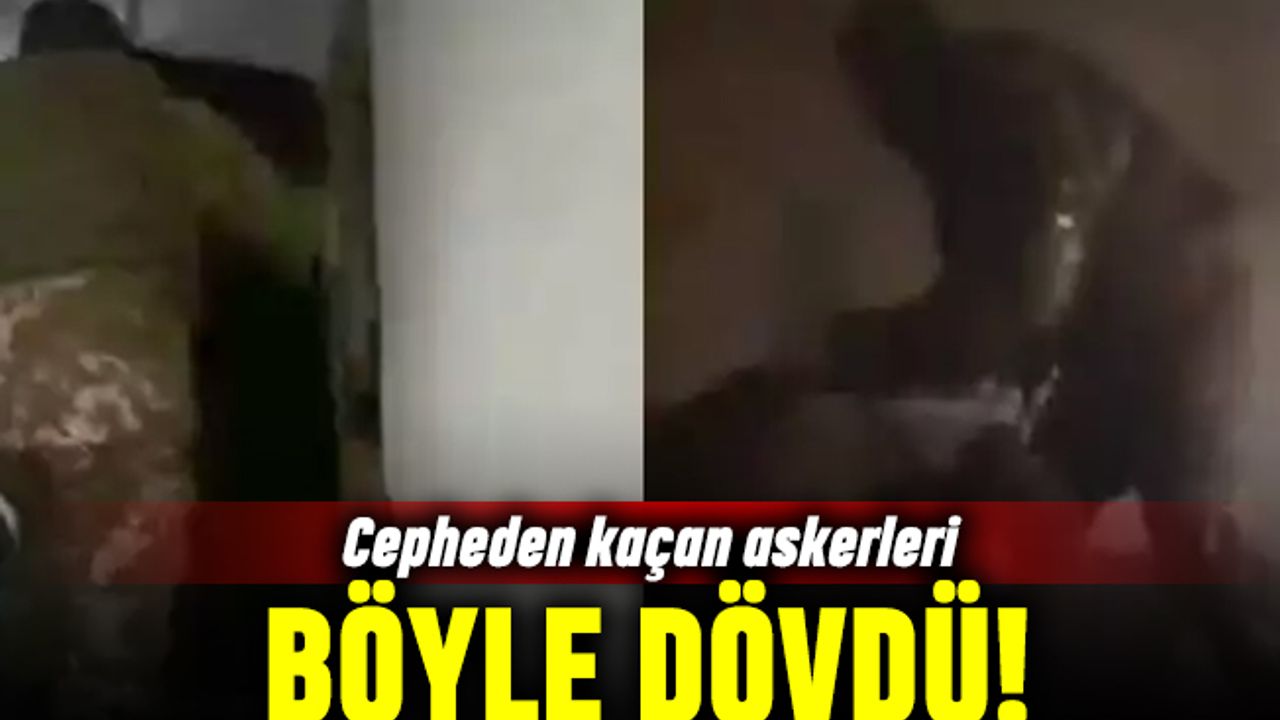 Ukraynalı Komutan cepheden kaçan askerleri böyle dövdü