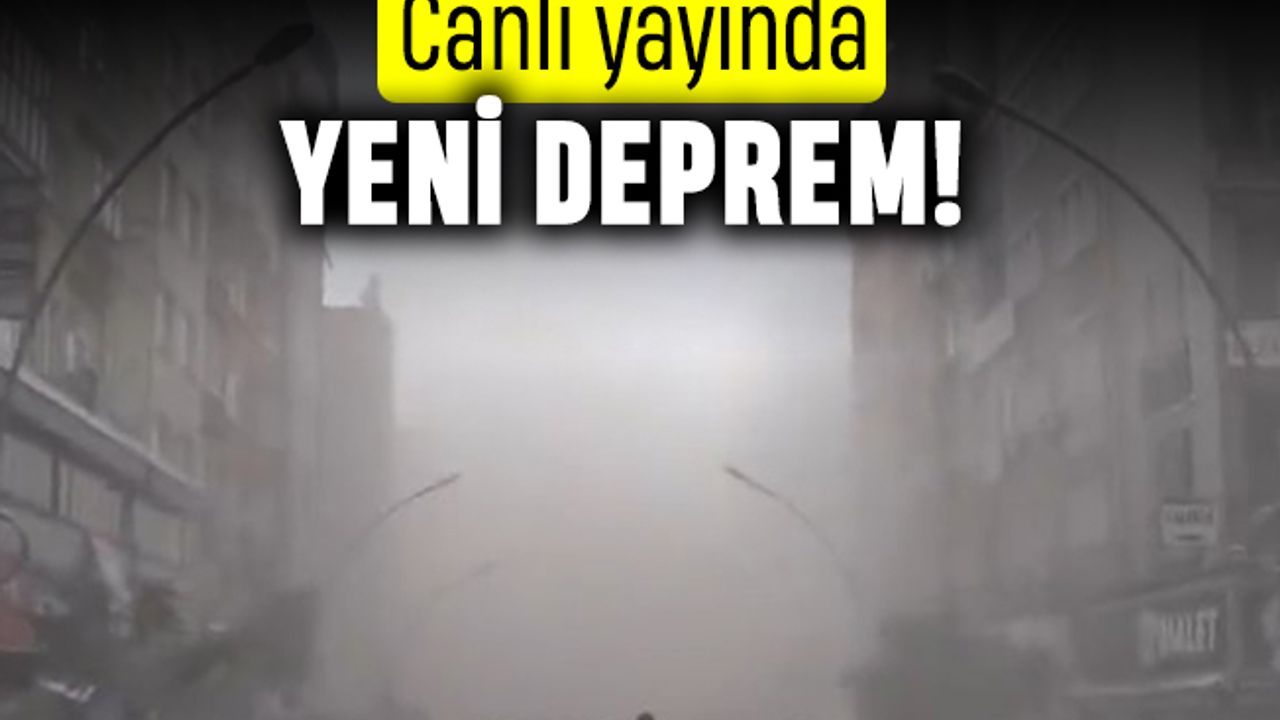 A Haber canlı yayınında ikinci büyük deprem; bina yıkıldı