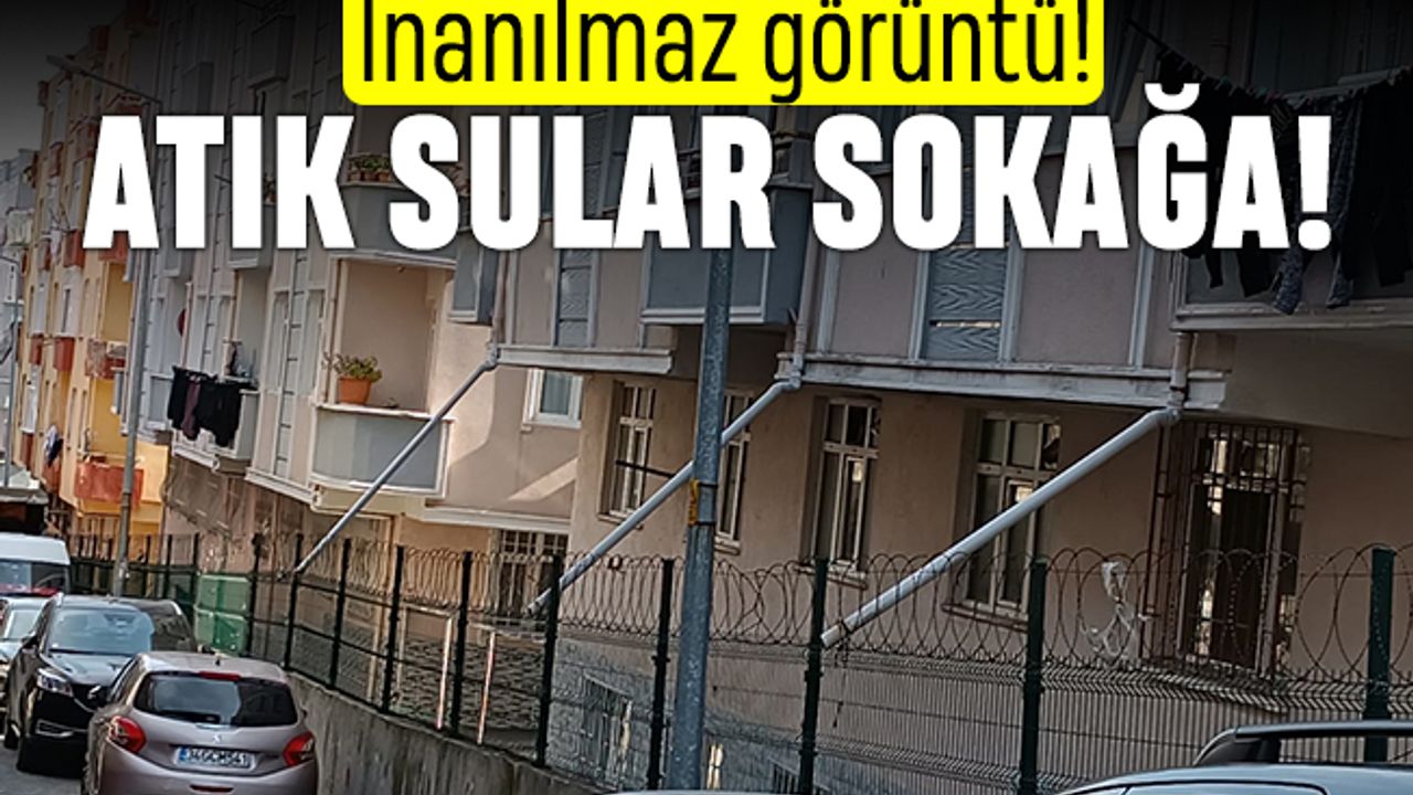 Atık sulara en çirkin çözüm bu apartmandan