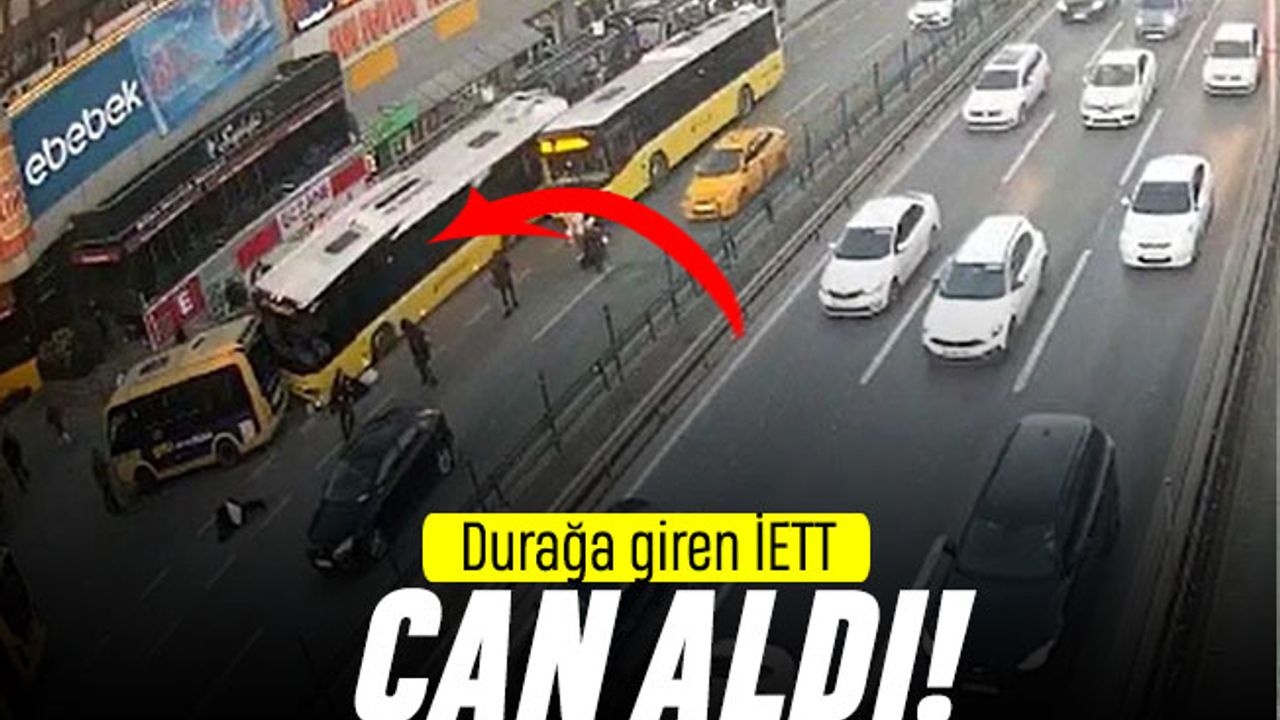 Bahçelievler'de durağa giren otobüsün görüntüsü ortaya çıktı