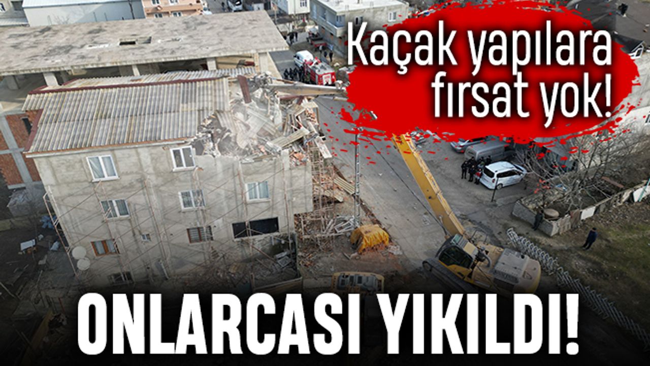 Büyükçekmece'de büyük operasyon: Onlarca kaçak yapı yıkıldı