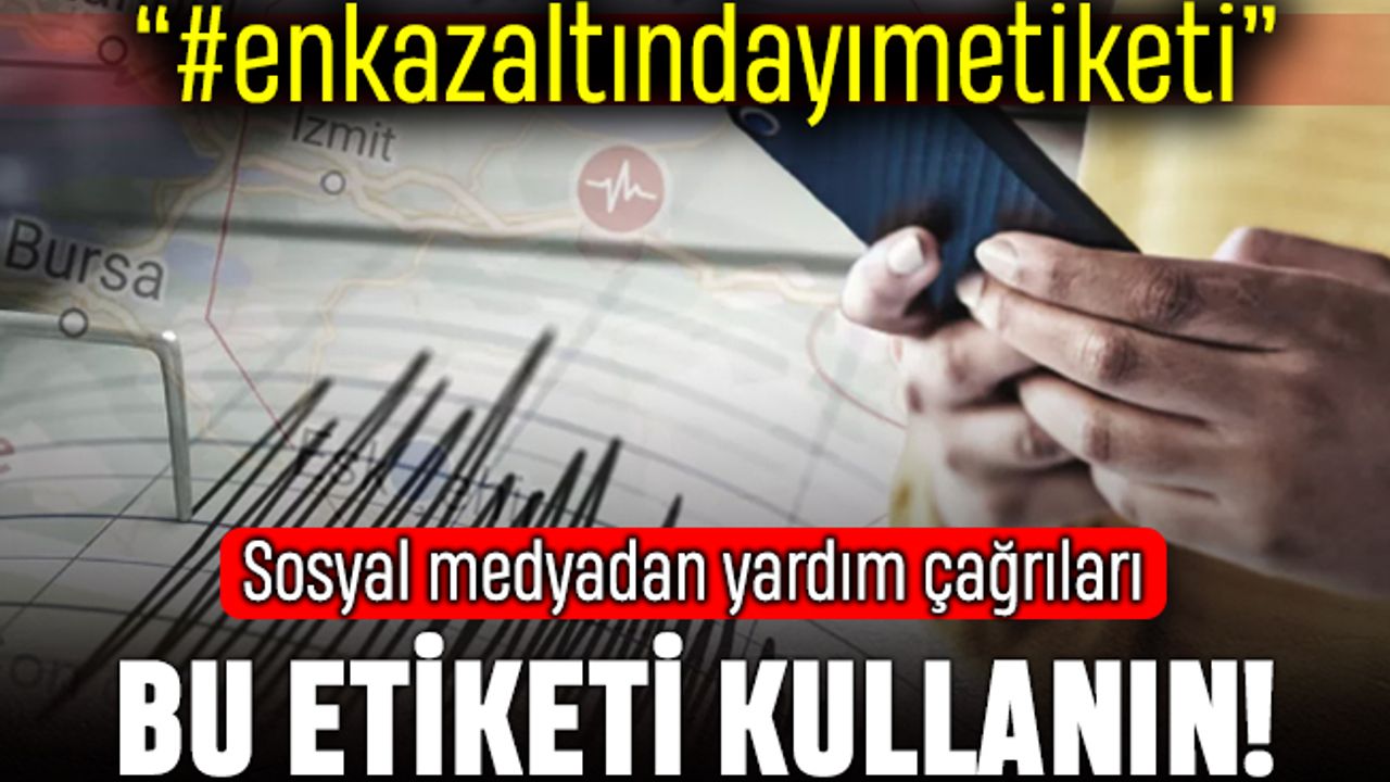 Deprem için sosyal medyadan yardım isteyenler için ekip kuruldu
