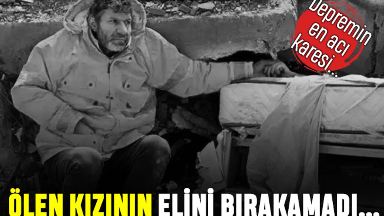 En acı fotoğraf: Ölen kızının elini bırakamayan baba