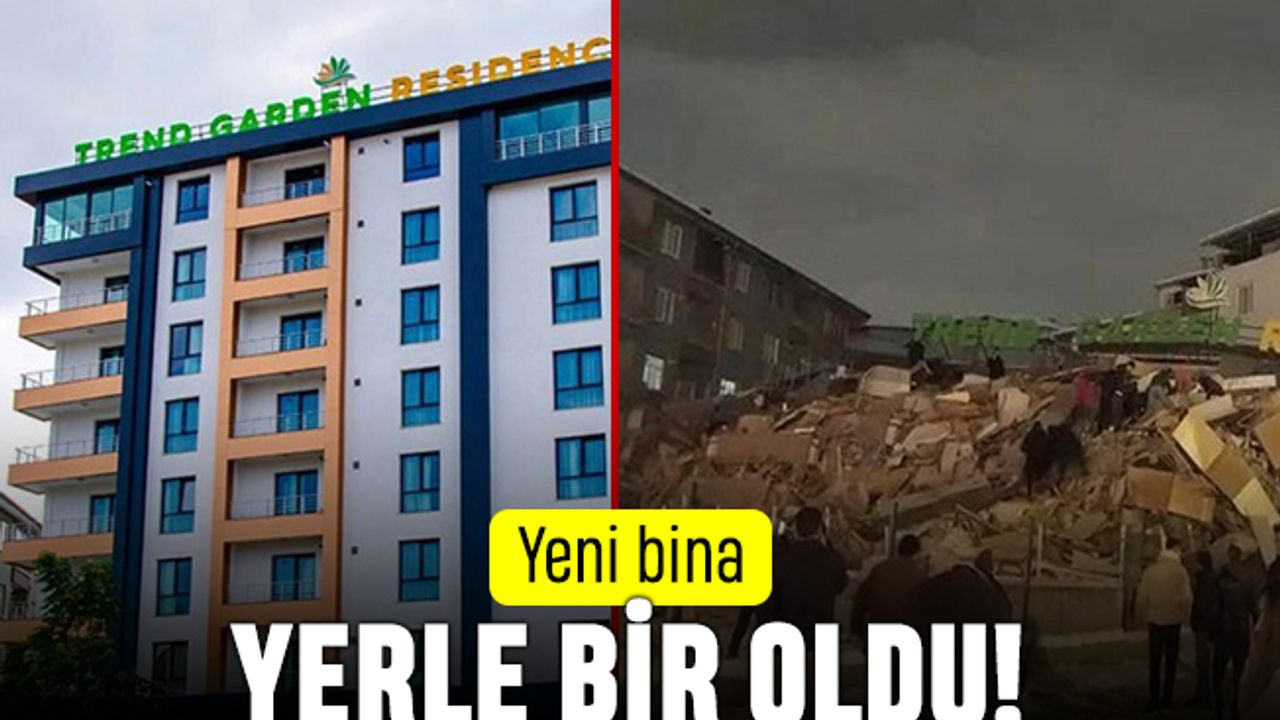 Malatya'da Trend Garden isimli yeni bina yıkıldı
