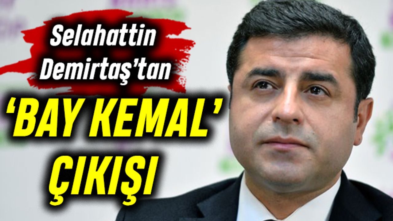 Selahattin Demirtaş'tan 'Bay Kemal' çıkışı