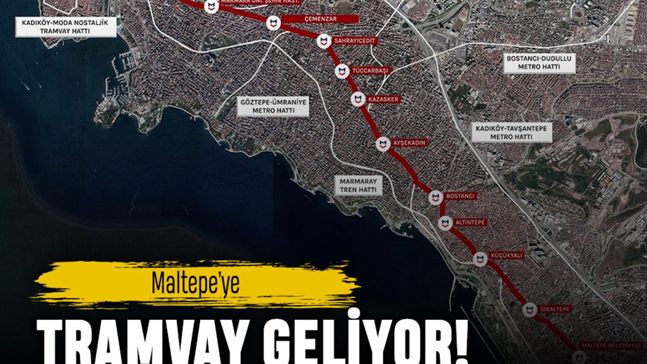 Maltepe Kadıköy arası tramvay hattı geliyor