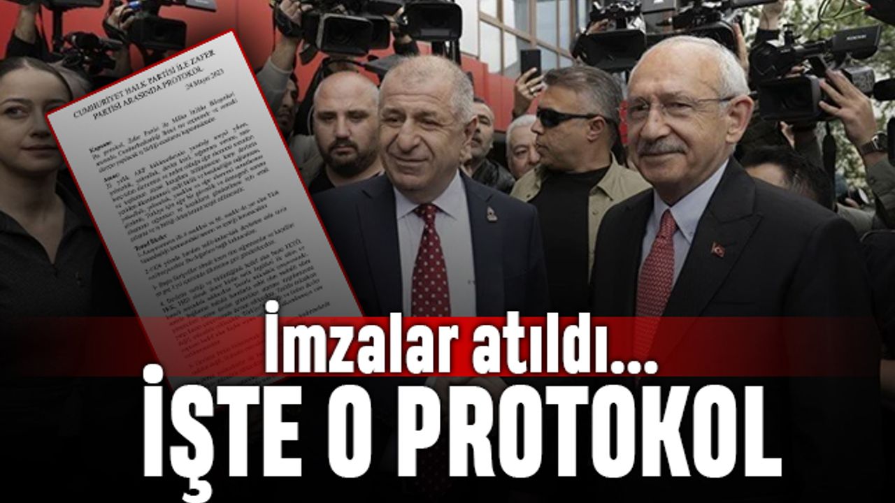 Özdağ ile Kılıçdaroğlu'nun imzaladığı protokol yayınlandı