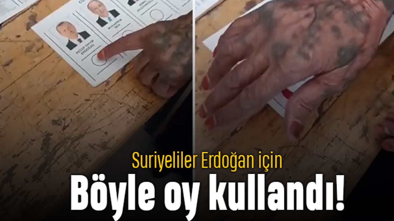 Suriyeliler Erdoğan için böyle oy kullanıp video çekti