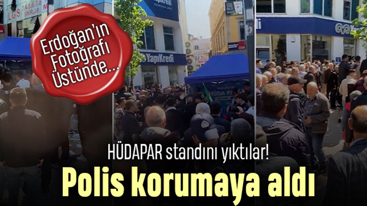 Trabzon'da büyük tepki: HÜDAPAR standını yıktılar