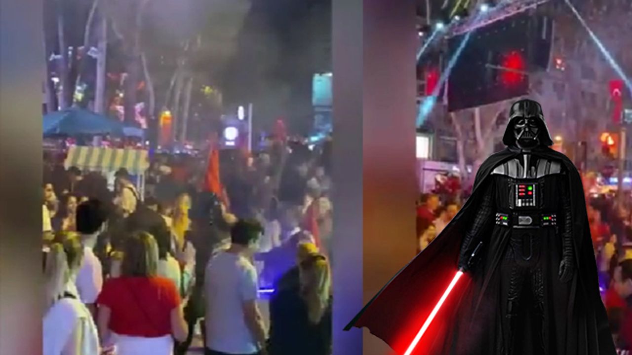 Bağdat Caddesi'nde Darth Vader'li 29 Ekim kutlaması