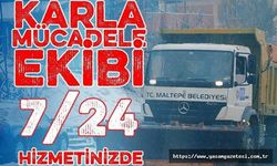Maltepe'de Karla Mücadele Kesintisiz Devam Ediyor
