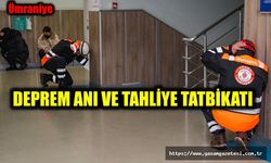 ÜMRANİYEDE DEPREM ANI VE TAHLİYE TATBİKATI