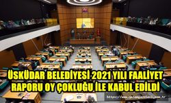 ÜSKÜDAR BELEDİYESİ 2021 YILI FAALİYET RAPORU OY ÇOKLUĞU İLE KABUL EDİLDİ