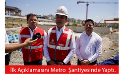 İmamoğlu davayla ilgili ilk açıklamasını metro  şantiyesinde yaptı