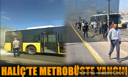 Haliç’te metrobüste yangın