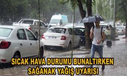 Sıcak hava durumu bunaltırken sağanak yağış uyarısı