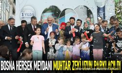 Bosna hersek meydanı muhtar zeki uzun parkı açıldı