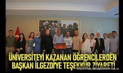 ÜNİVERSİTEYİ KAZANAN ÖĞRENCİLERDEN BAŞKAN İLGEZDİ’YE TEŞEKKÜR ZİYARETİ