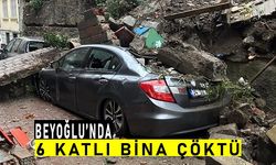 6 katlı binanın istinat duvarı çöktü