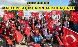 99 sporcu Maltepe açıklarında kulaç attı