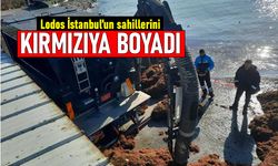 Lodos, İstanbul sahillerini kırmızıya boyadı