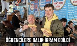 Öğrencilere balık ikram edildi