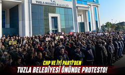 CHP ile İYİ Parti’den Tuzla Belediyesi önünde protesto