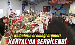Kadınların el emeği yılbaşı ürünleri Kartal'da sergilendi