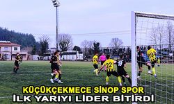 Küçükçekmece Sinop Spor ilk yarıyı lider bitirdi