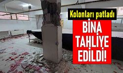 Küçükçekmece Gültepe'de kolonları çatlayan bina boşaltıldı