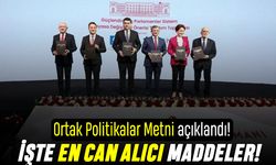 Altılı Masa Millet İttifakı Ortak Politikalar Mutabakat Metni kısa özeti