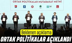 Altılı Masa Ortak Politikalar Mutabakatını canlı yayında açıkladı