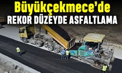 Büyükçekmece'de rekor düzeyde asfaltlama
