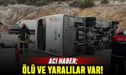 Denizli'de fabrika işçilerini taşıyan minibüs devrildi: Ölü ve yaralılar var