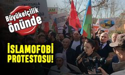 İsveç Büyükelçiliği önünde İslamofobi protestosu